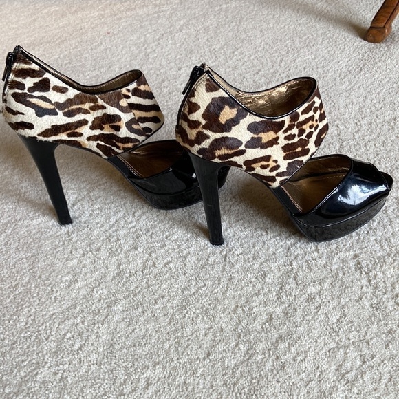 👠 BCBGeneration Harmony Leopard Print Platform Heels Size 8 NWOT - Picture 5 of 11